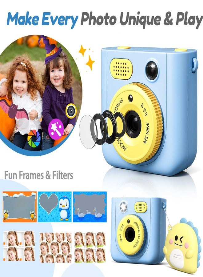 ROHSCE Kids Instant Print Camera, 48MP 1080P HD Digital Camera with Color & B&W Printing, 32GB Card & 3 Paper Rolls, Travel Toy for 3-12 Year Old Boys Girls, Christmas Birthday Gifts (Blue) - Image 4